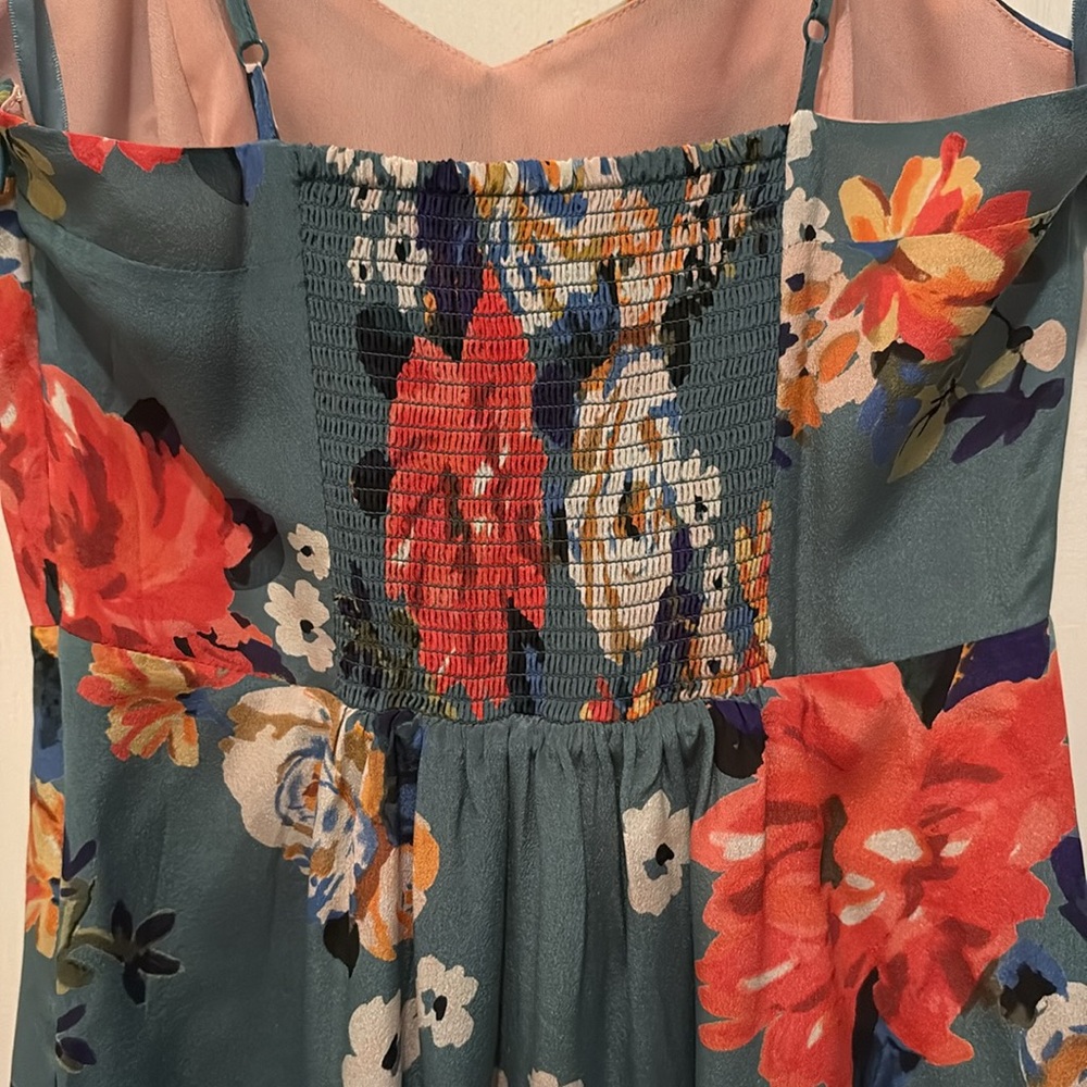 Moulinette Soeurs Teal Floral Dress - Picture 9 of 13